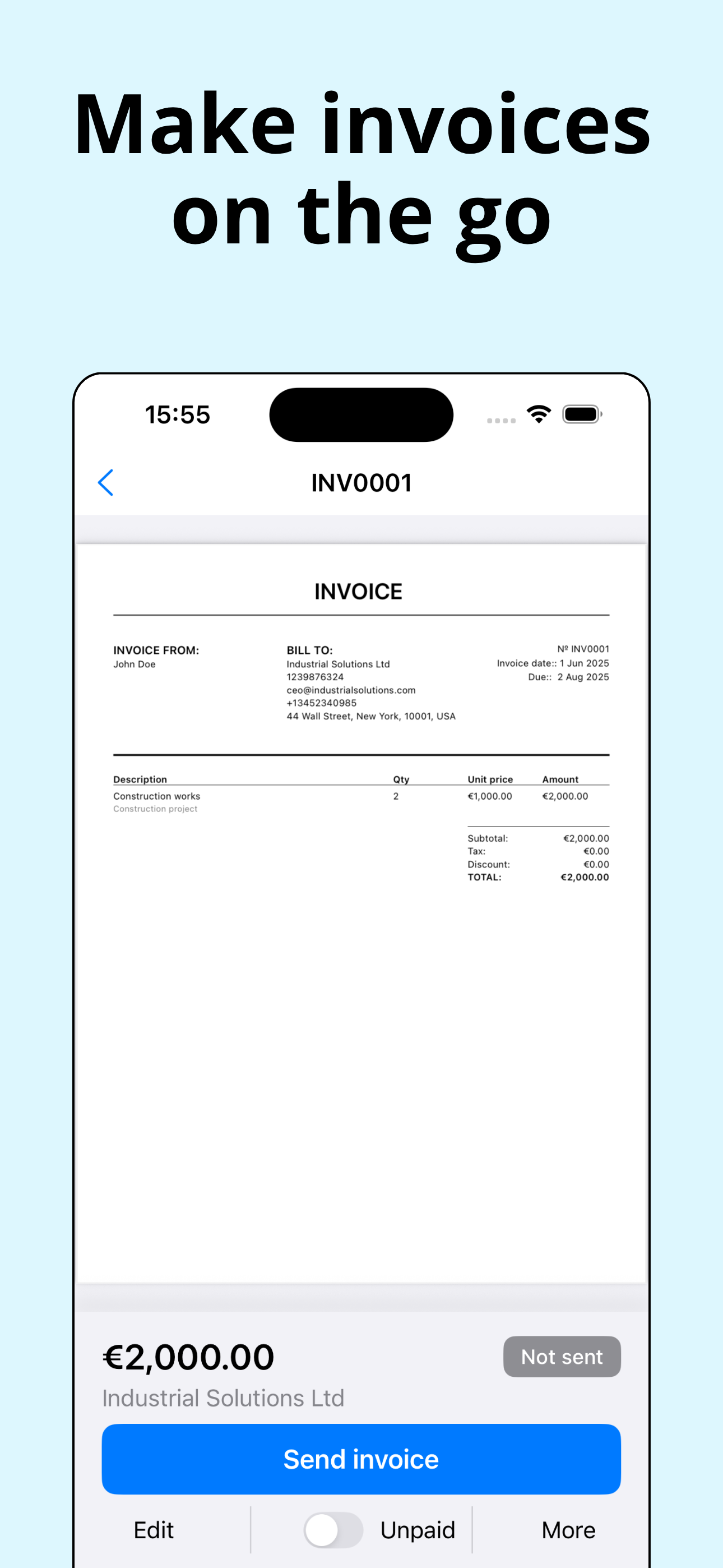 Simple and free invoice maker media 1