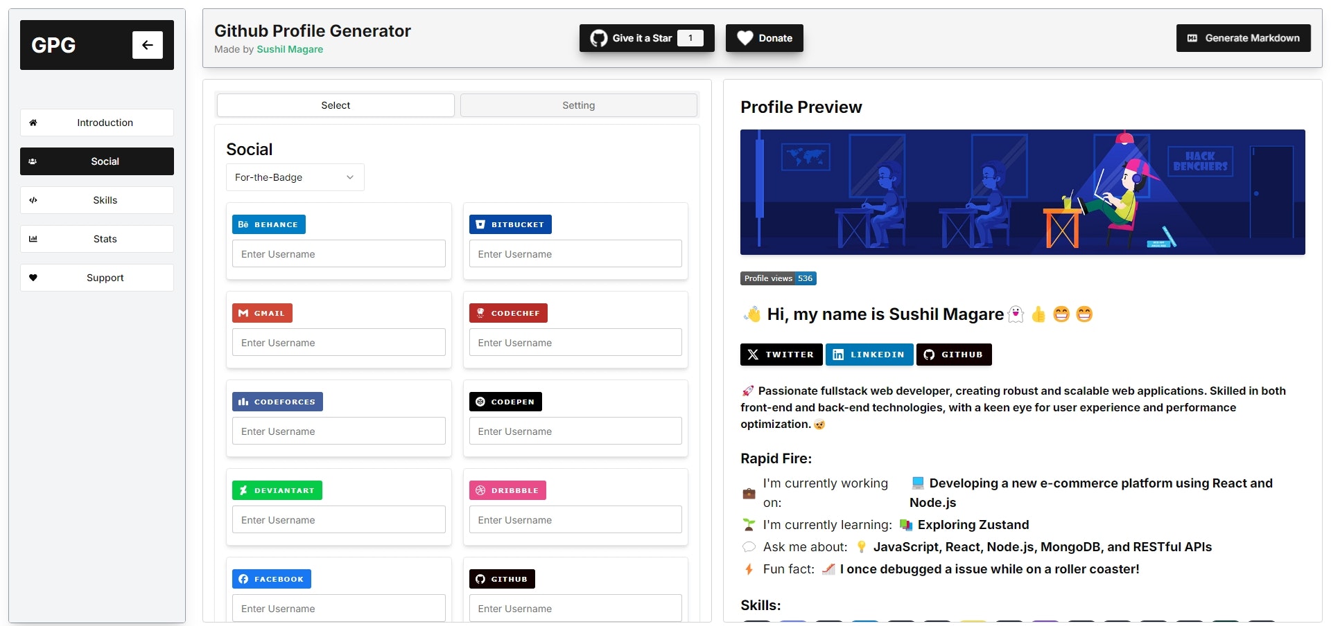 Github Profile Generator media 4