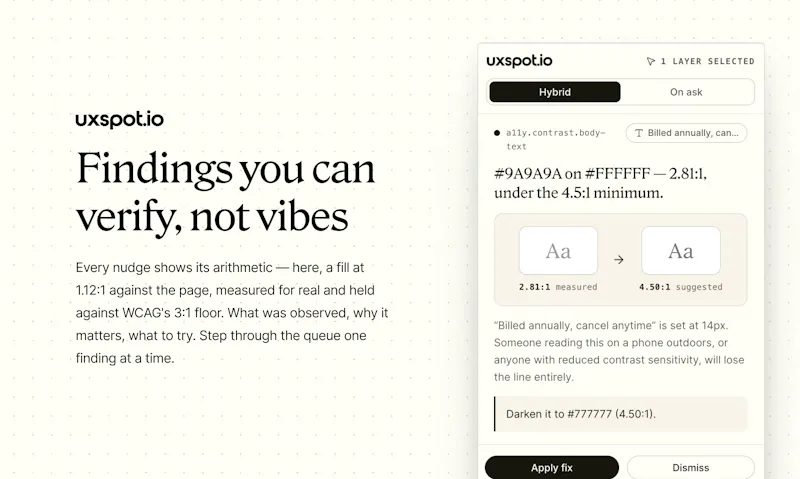 uxspot.io Figma plugin screenshot 1