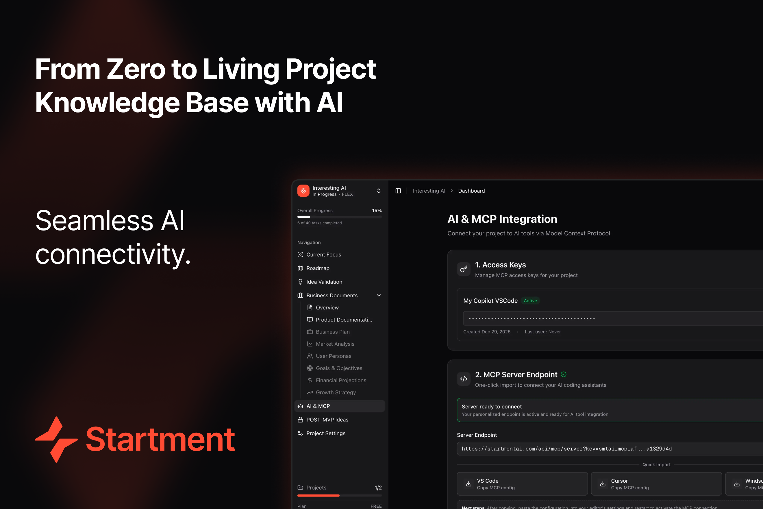 Startment AI - Screenshot 3 showing product features and functionality
