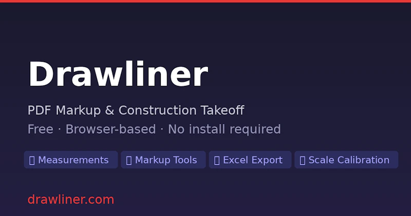 Free PDF markup & construction takeoff  screenshot 1
