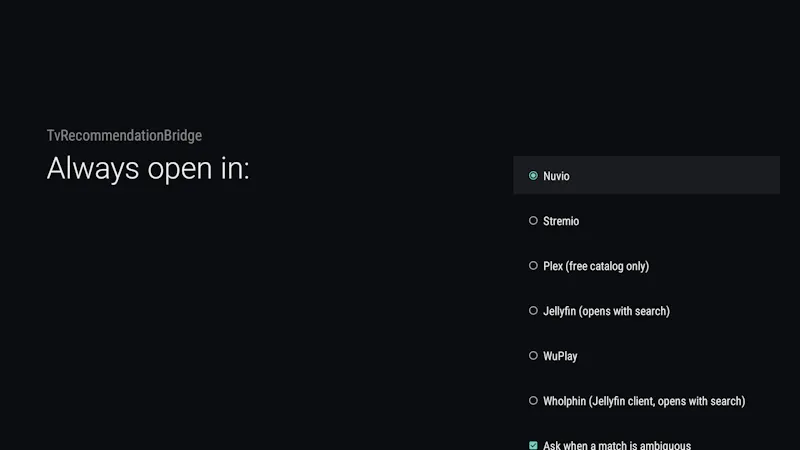 TvRecommendationBridge screenshot 4