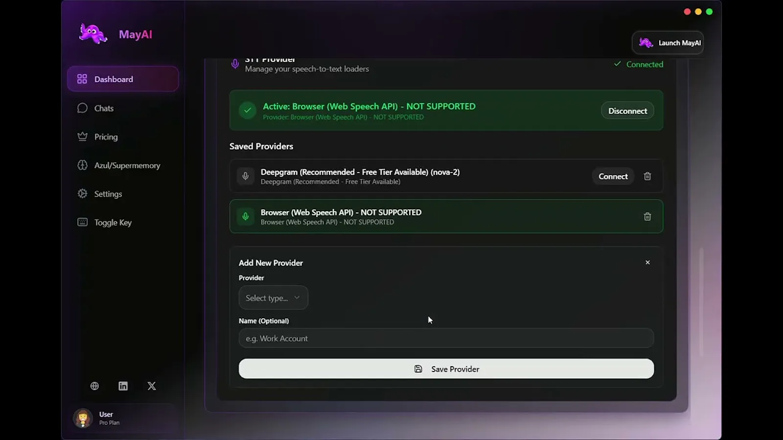 MayAI screenshot 1 (video preview)