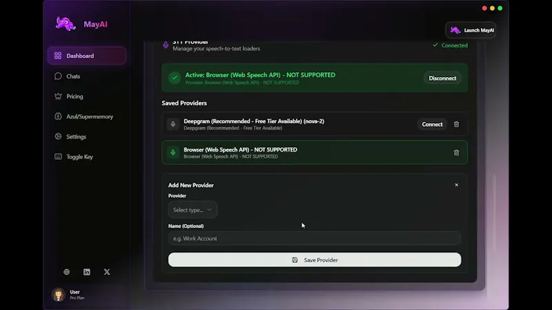 MayAI screenshot 1 (video preview)