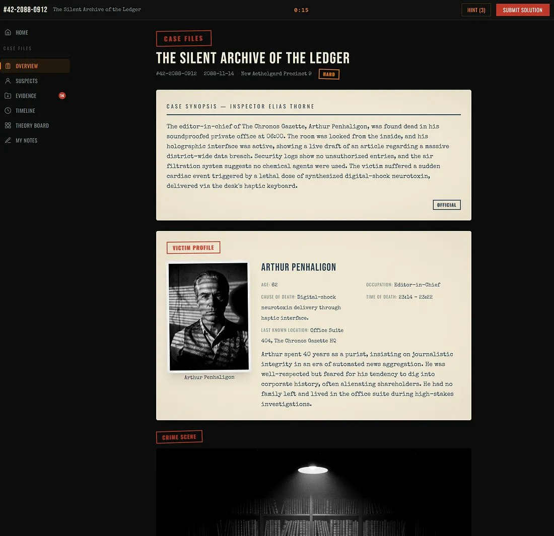 Case Files - Screenshot 2 showing product features and functionality