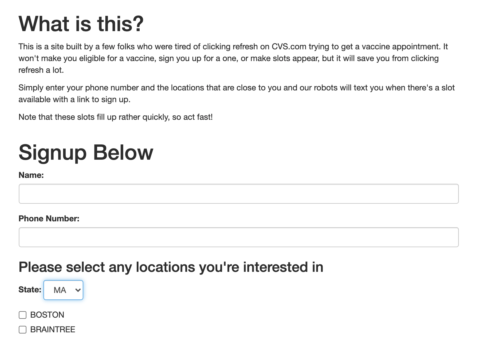 COVID Appointment Alerts gallery image