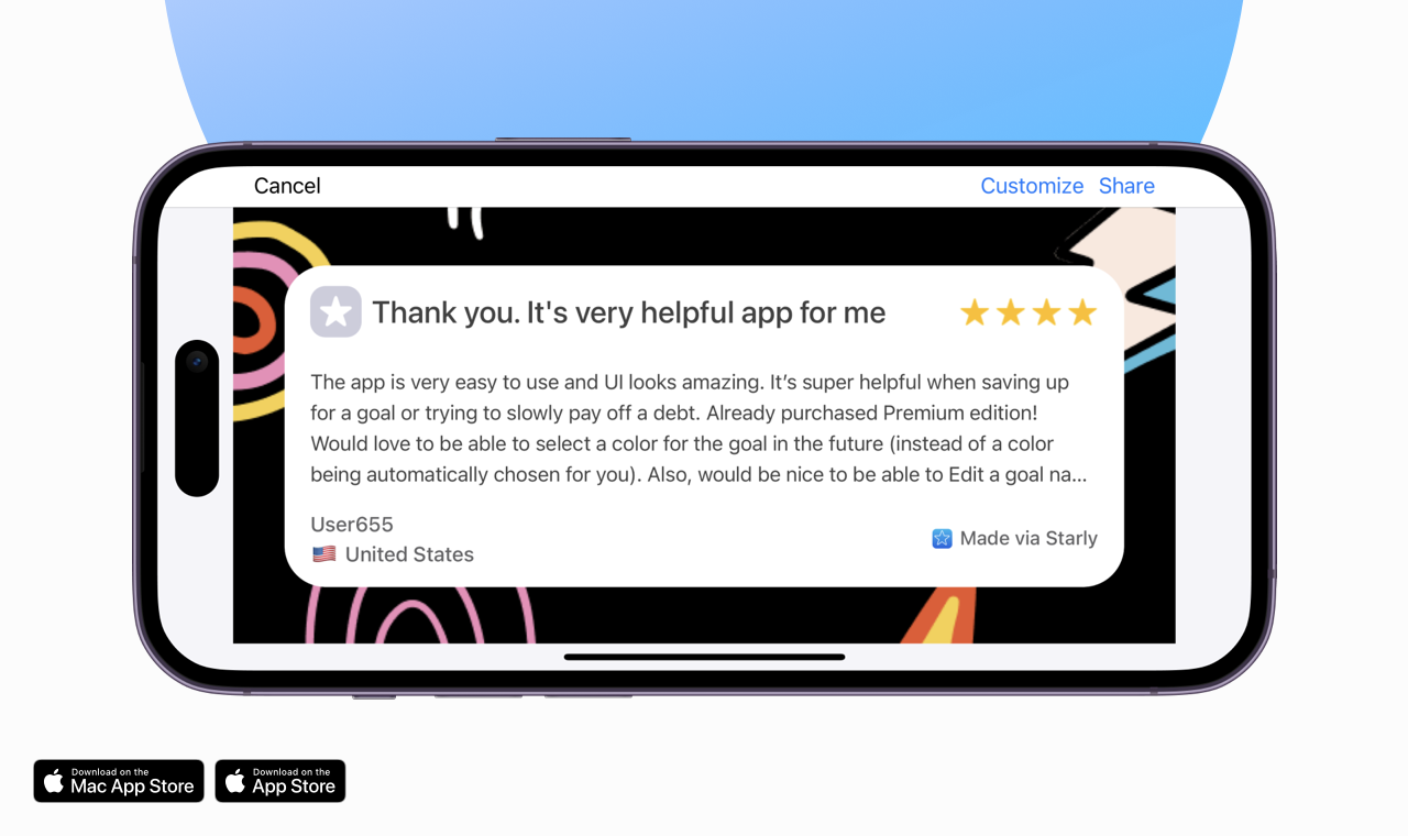 وسائط Starly - إدارة المراجعات في متجر التطبيقات 6