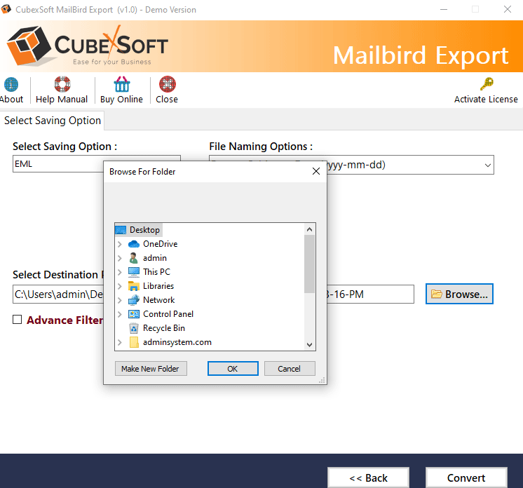 Media CubexSoft Mailbird Converter - Eksport fail mailbird db ke format fail/perkhidmatan e -mel 4