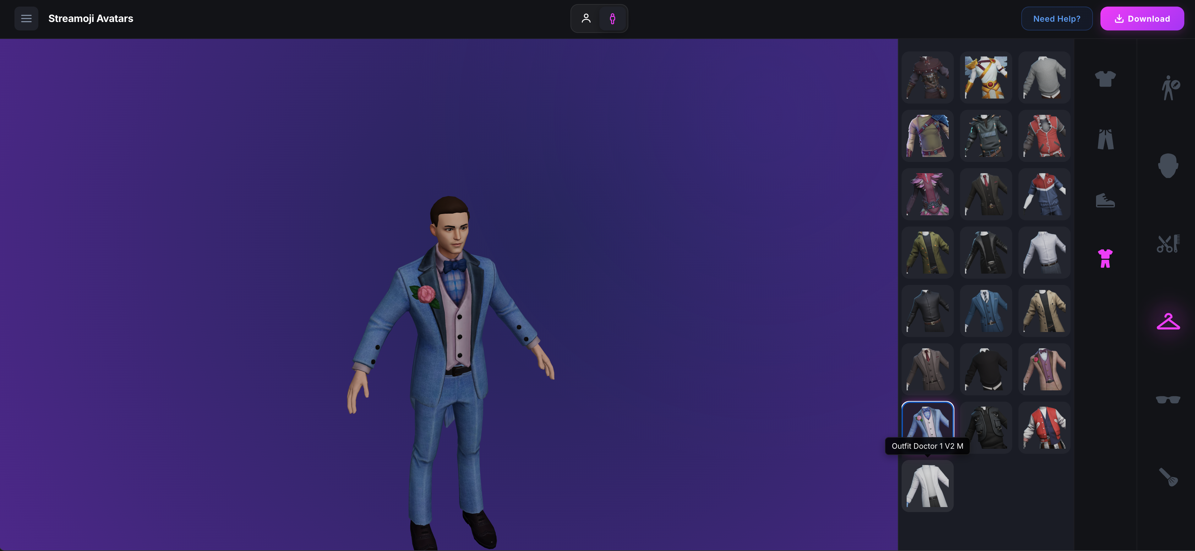 Streamoji Avatars - Main product screenshot demonstrating key features and user interface