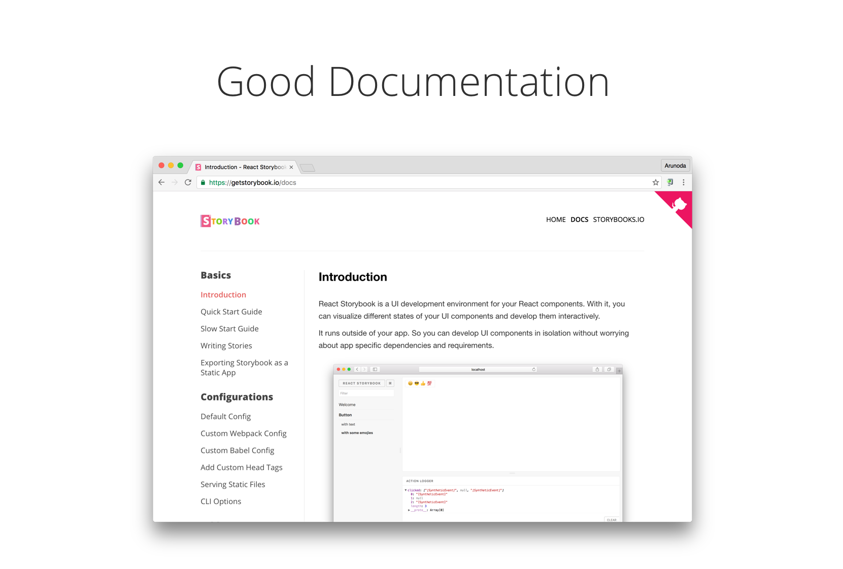 React Storybook 2 gallery image