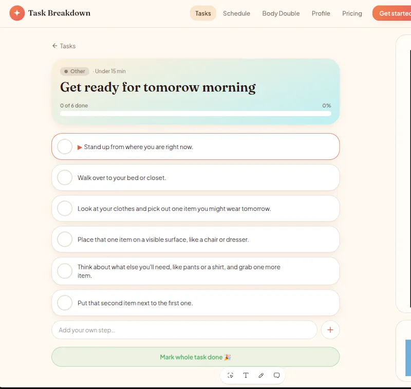 ADHD Task Breakdown screenshot 4