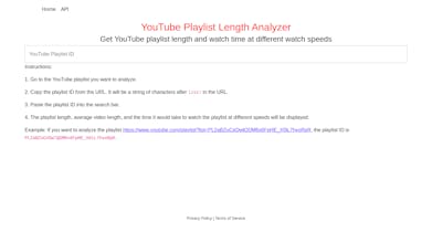 YouTube Playlist Length Analyzer gallery image