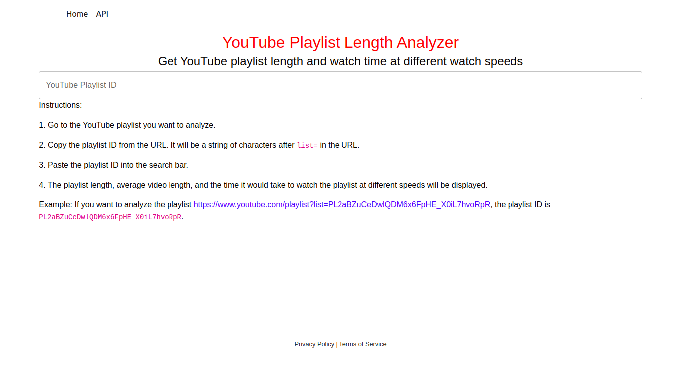 Analisador de comprimento da lista de reprodução do youtube media 2