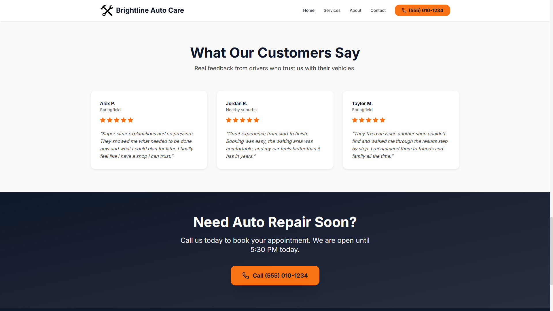 Mechanic Workshop Website Template gallery image