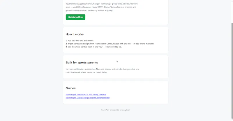 GamePlan screenshot 2