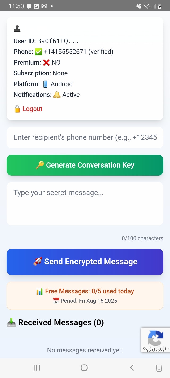 Messenger Incognito - verschlüsselte Messaging -App, Privatsphäre Medien 2