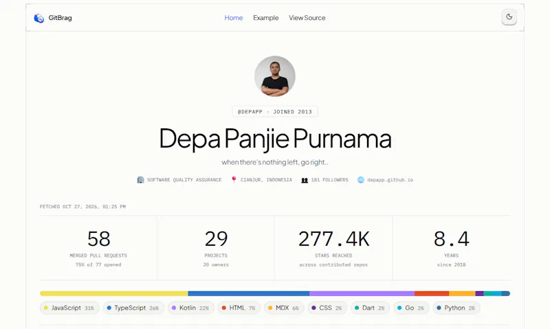 GitBrag screenshot 2