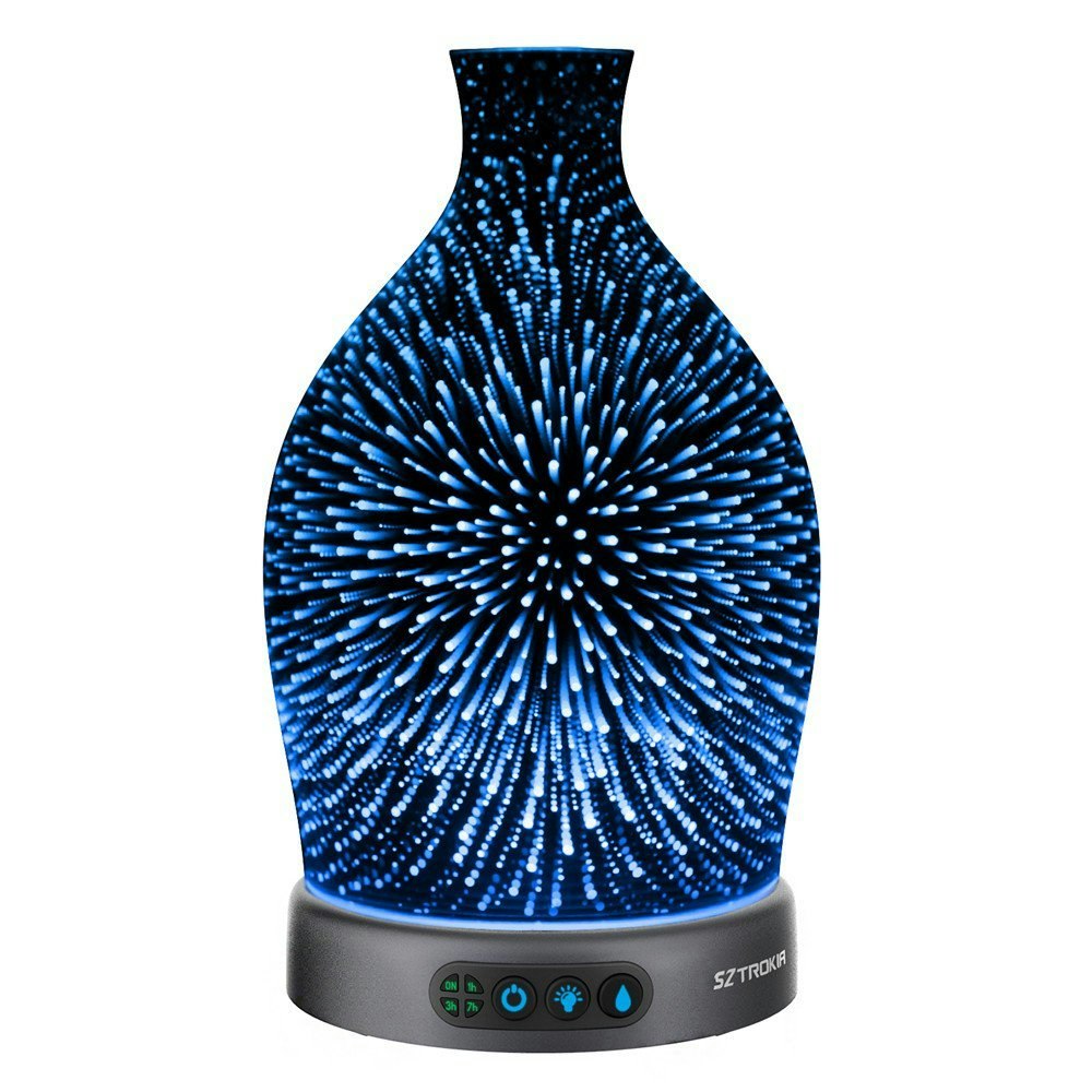 SZTROKIA 300ml Essential Oil Diffuser, Color Changing LED Lights with 3D Effect gallery image