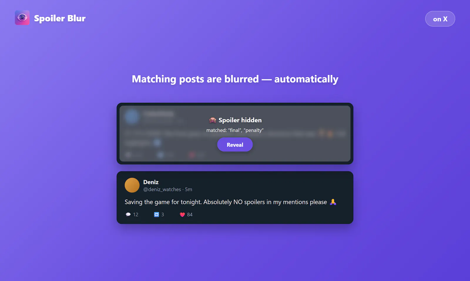 Spoiler Blur screenshot 2