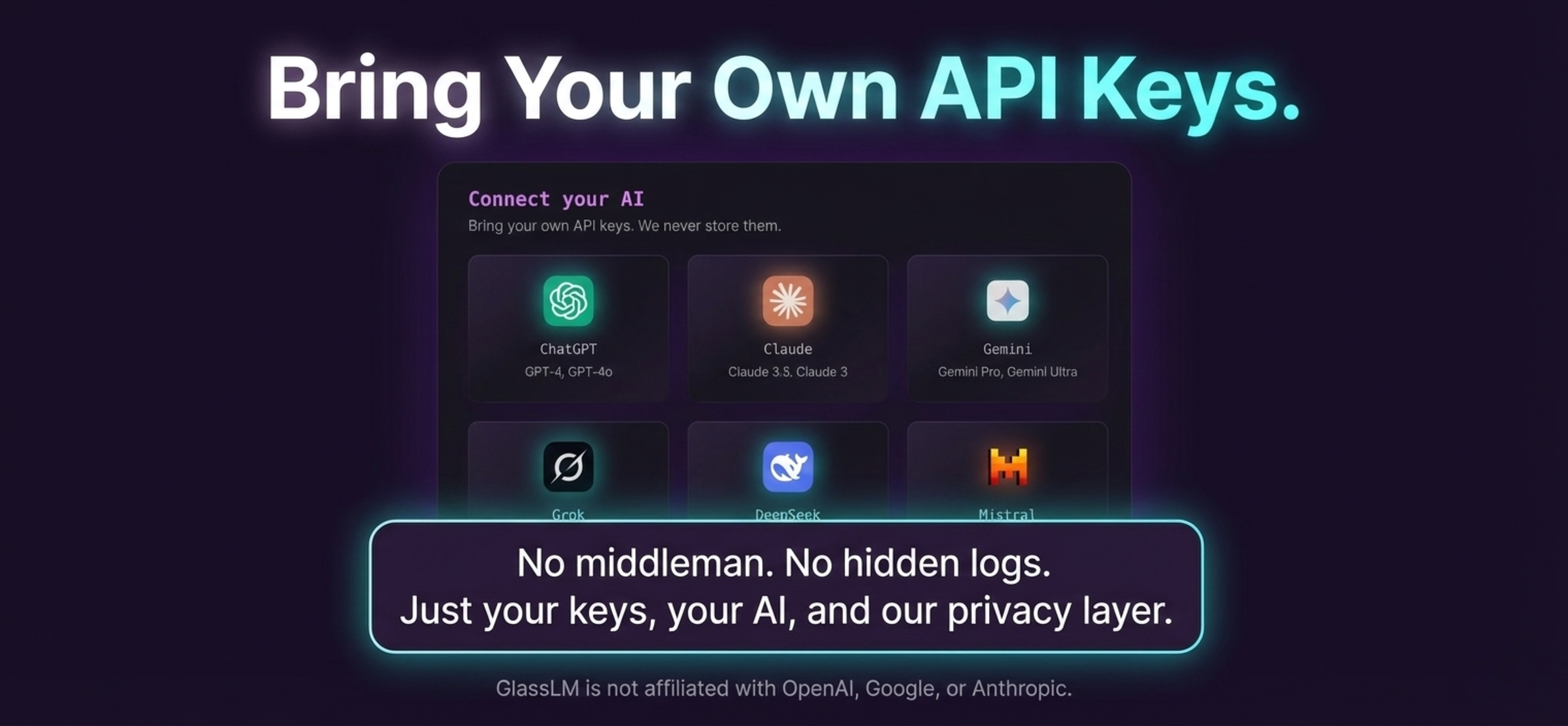 GlassLM - Screenshot 4 showing product features and functionality