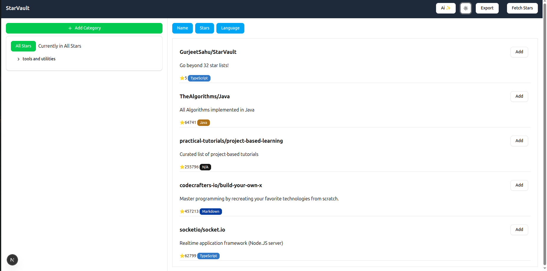 StarVault - Screenshot 2 showing product features and functionality