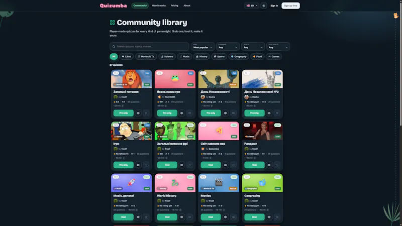 Quizumba screenshot 2