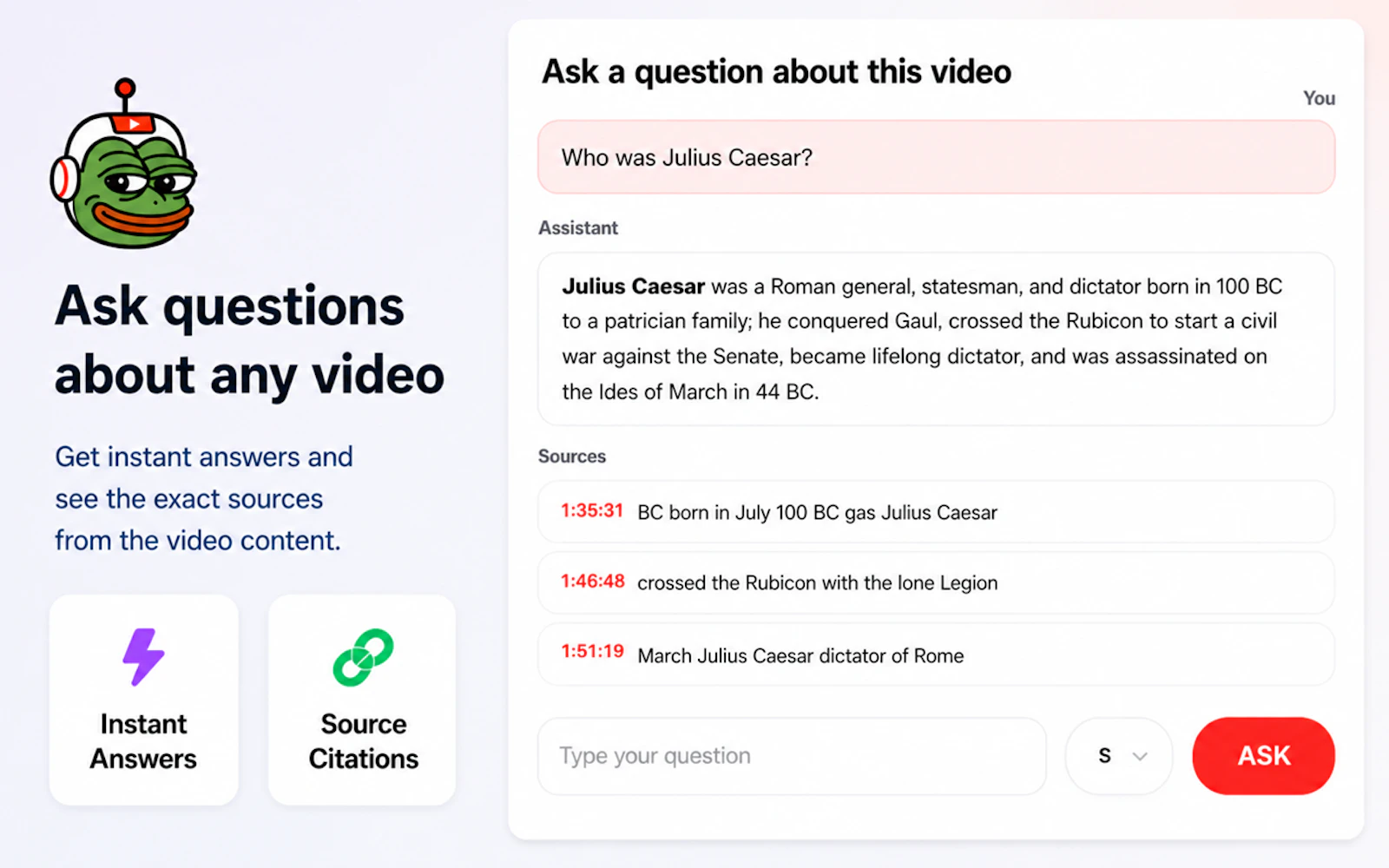 CyFrog: Youtube Summary & Chat screenshot 4