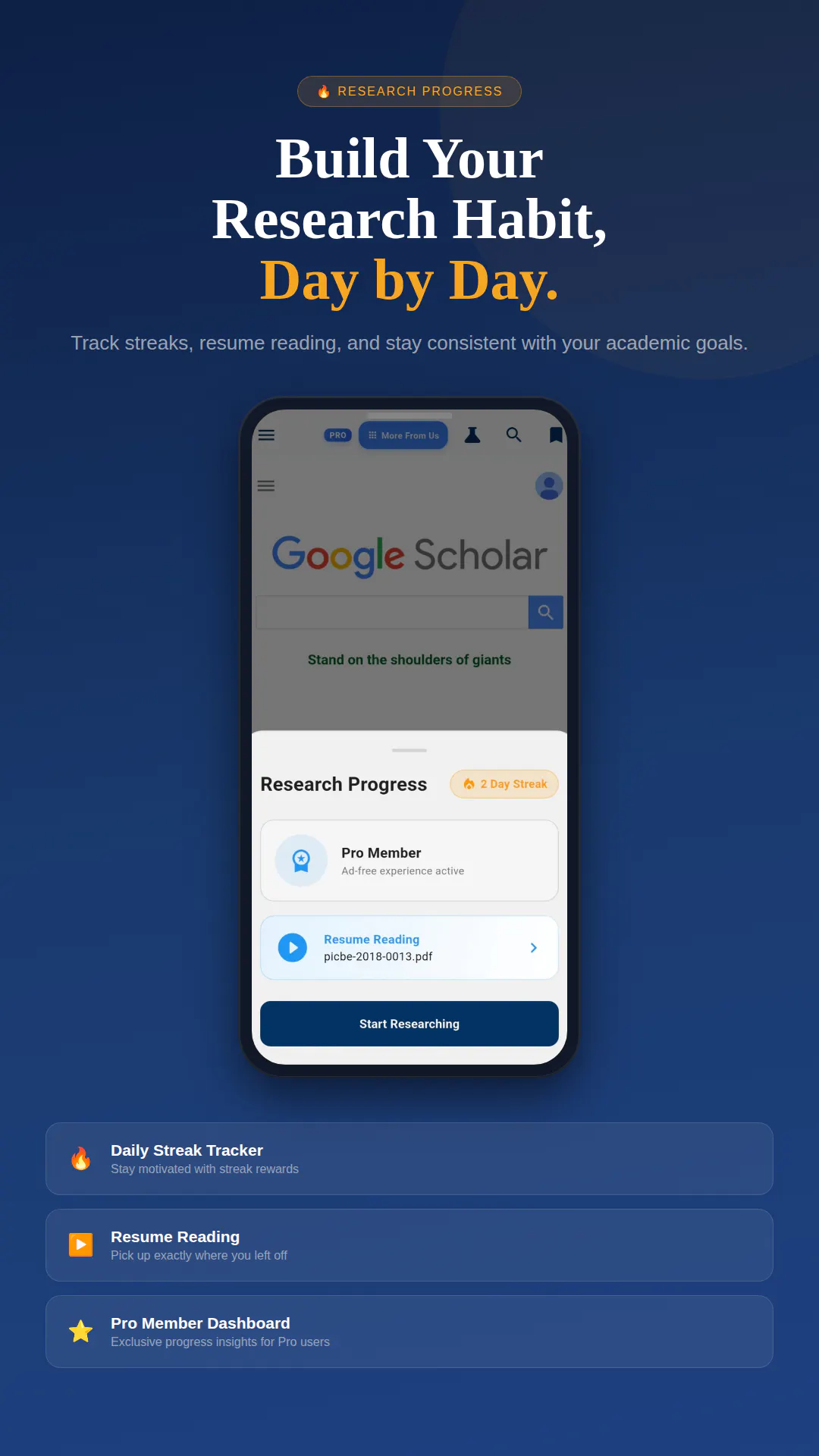 GScholar App screenshot