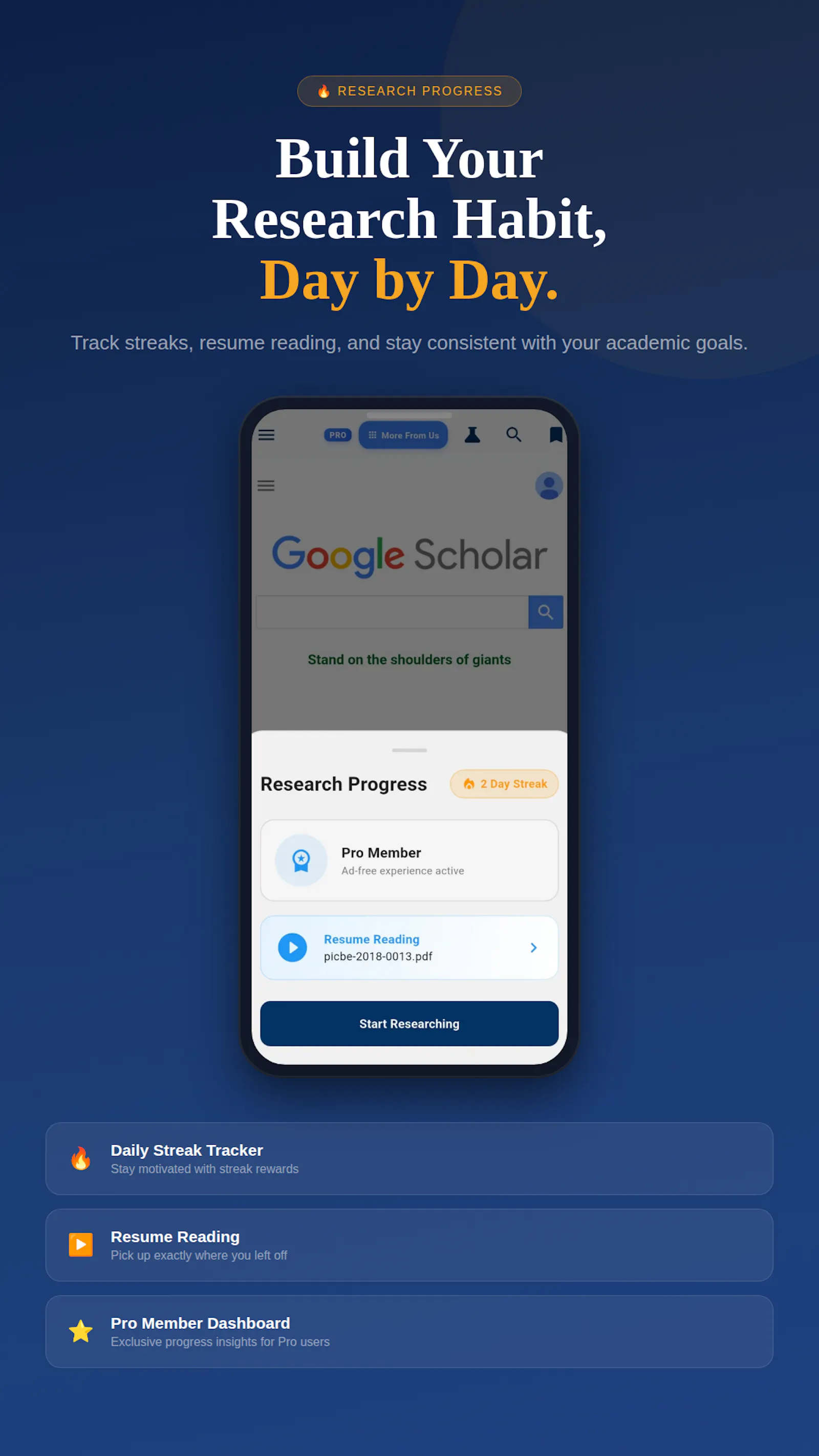 GScholar App screenshot 2
