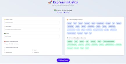 Express Initializr gallery image