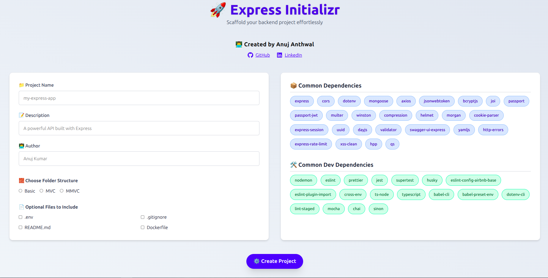 Express Initializr media 2