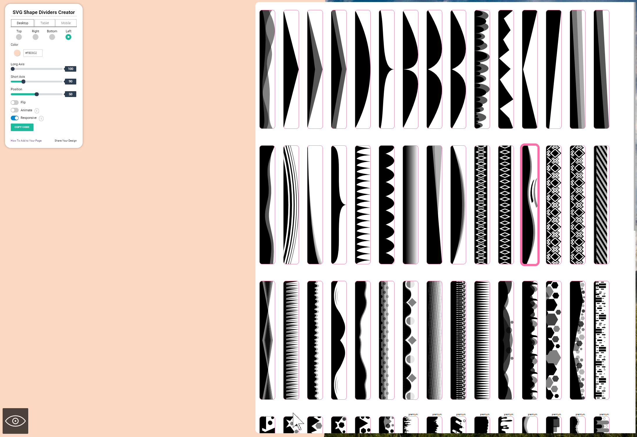 Shape Dividers CSS Generator gallery image