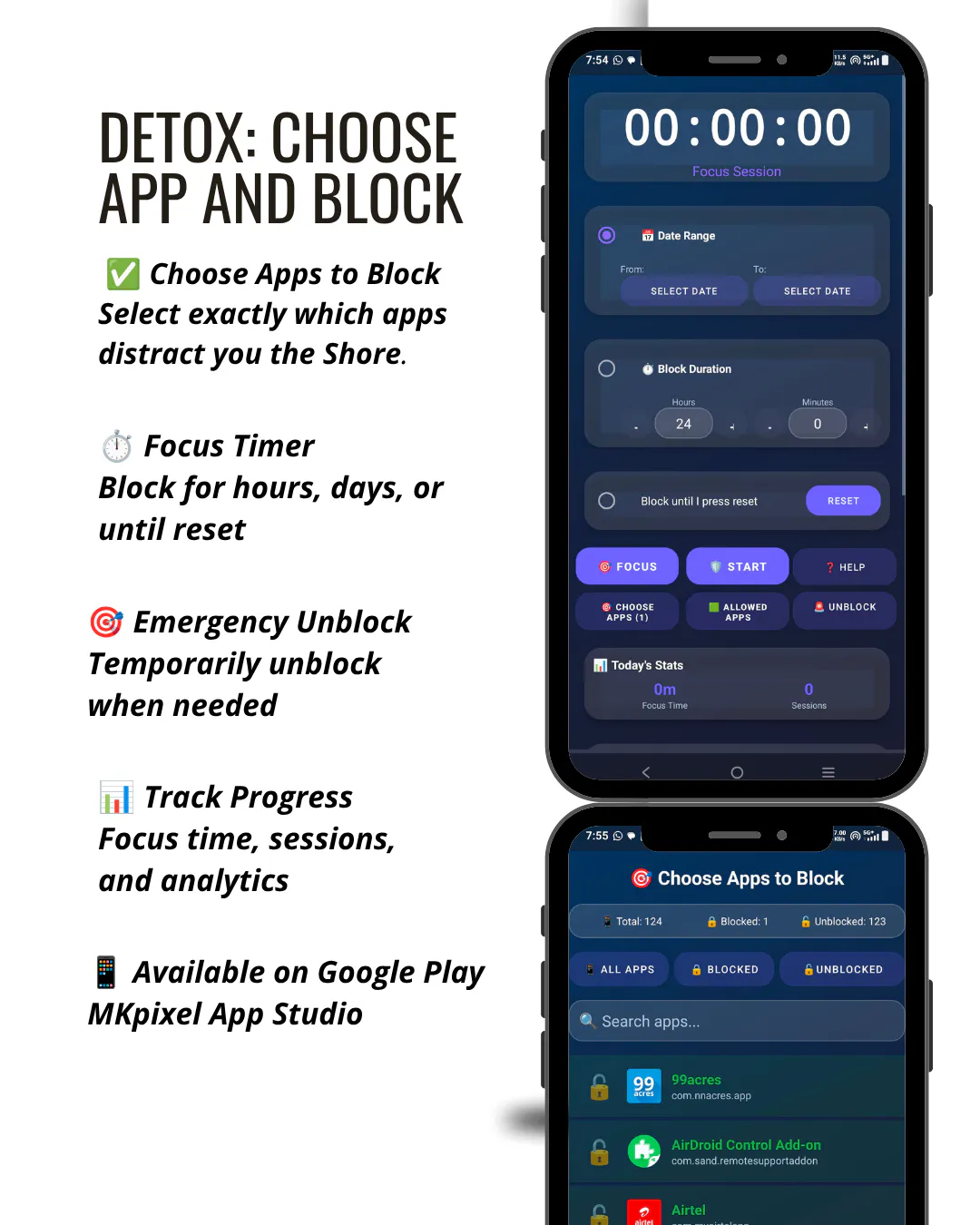 Detox: Choose App and Block gallery image