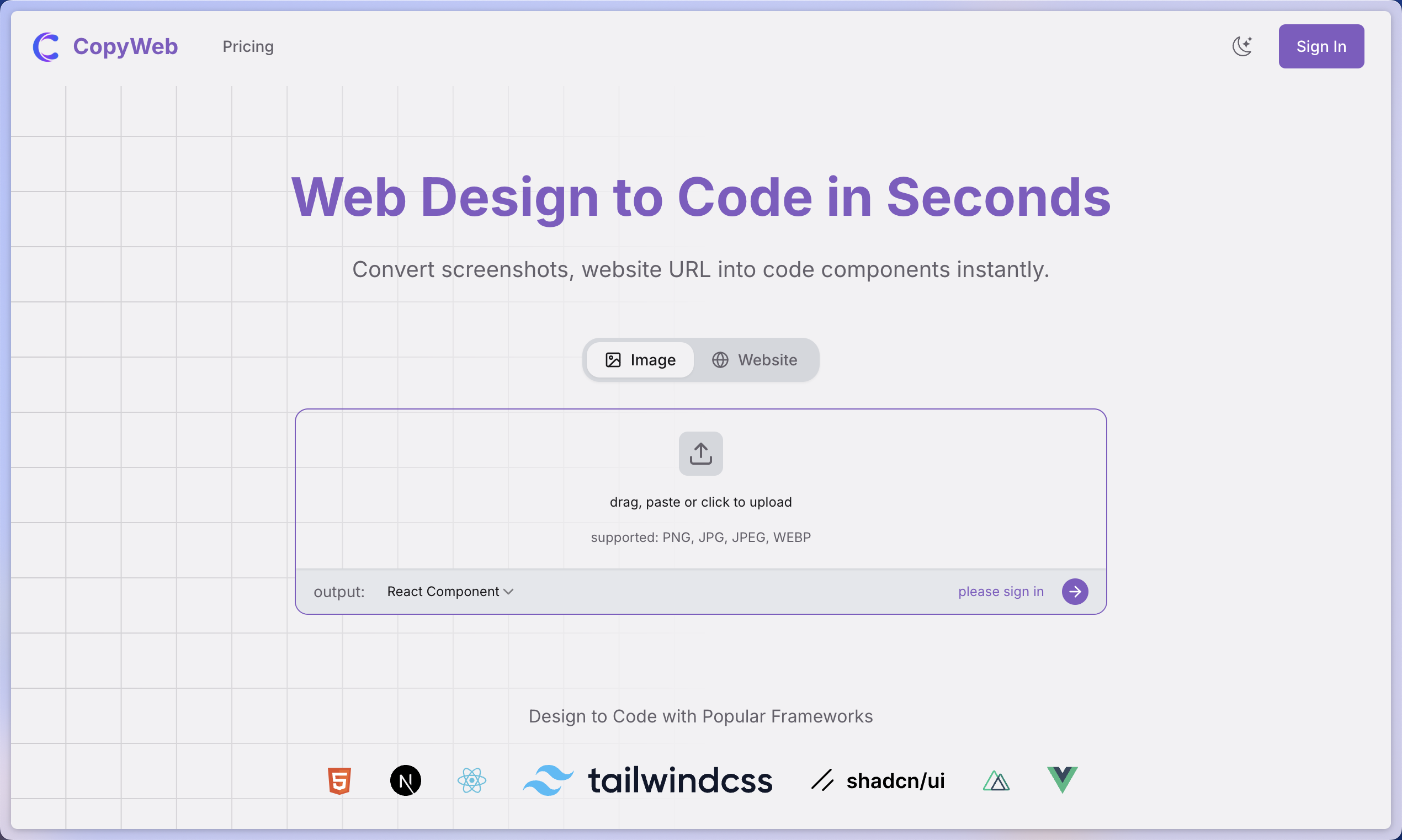 Média Copie - Copier la conception Web en code en quelques secondes 1