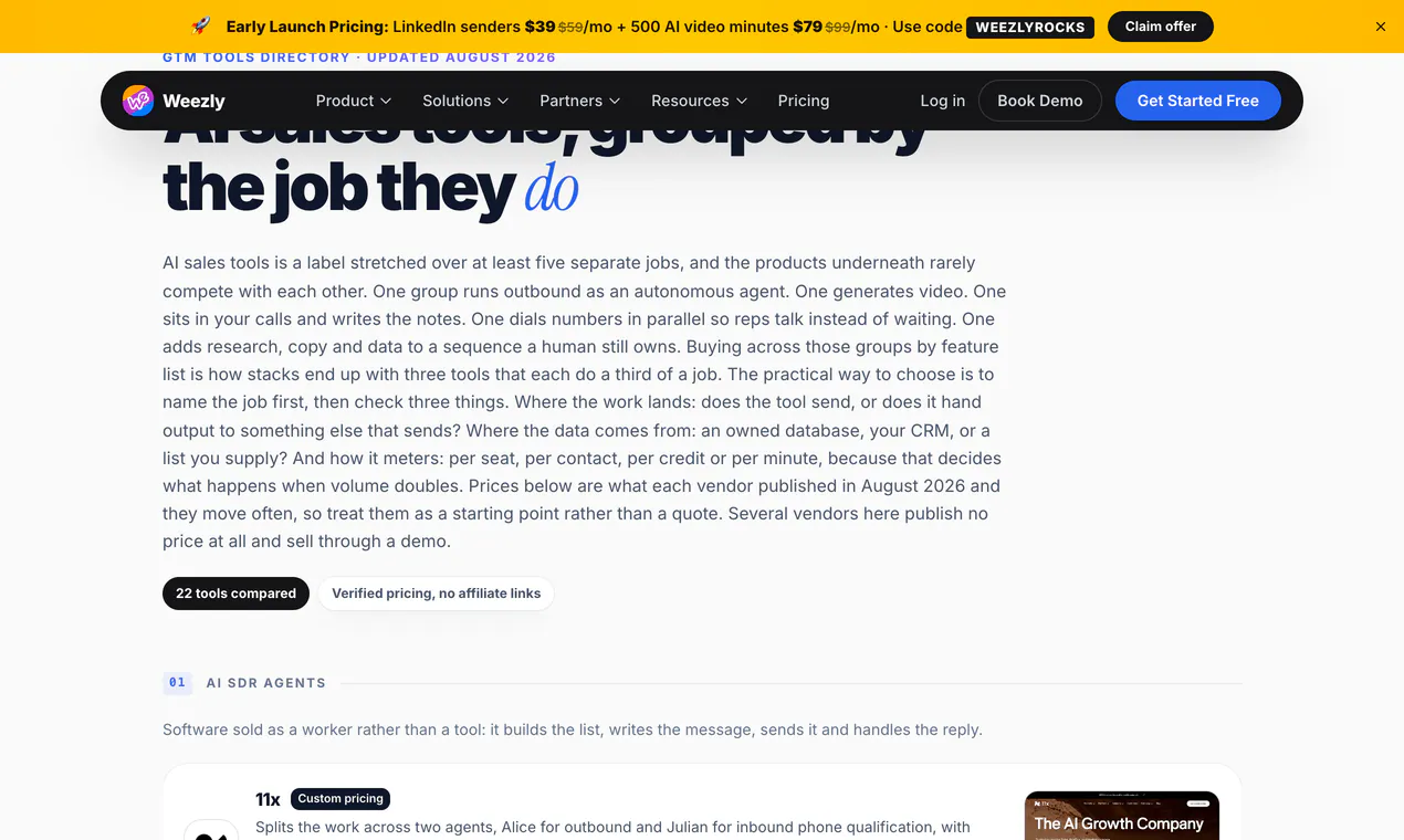 GTM Tools Directory by Weezly gallery image