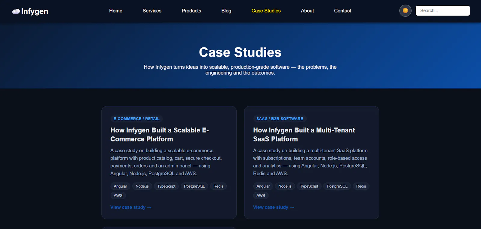 Infygen screenshot 2