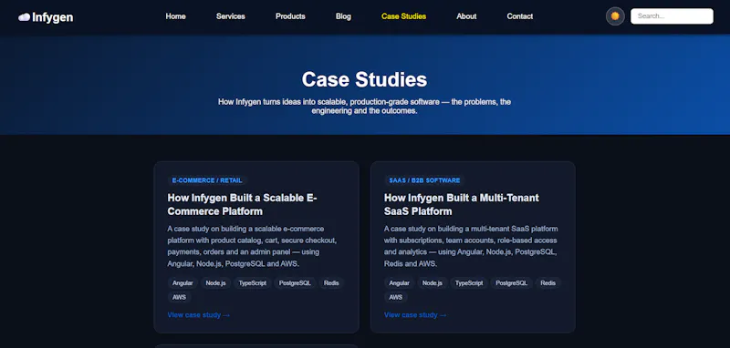 Infygen screenshot 2