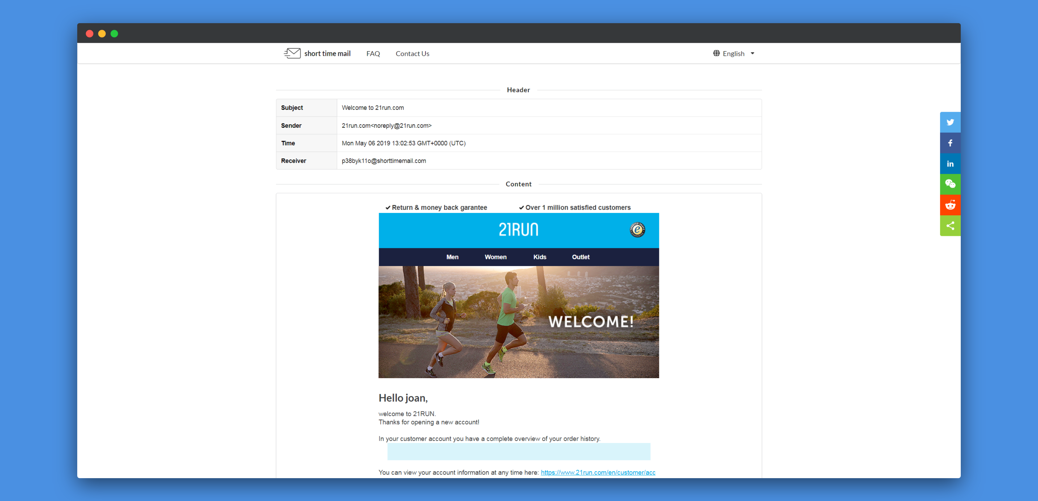 short time mail gallery image