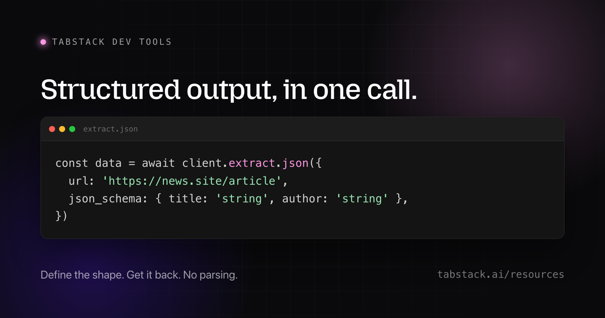 Tabstack Dev Tools gallery image