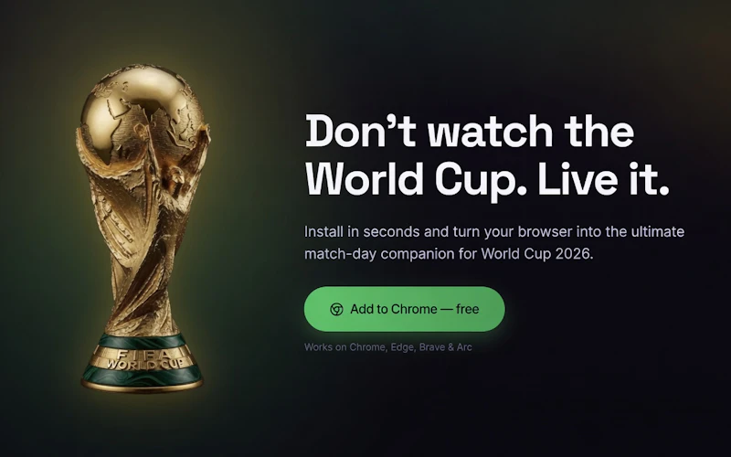 World Cup 2026 Chrome Extension screenshot 3