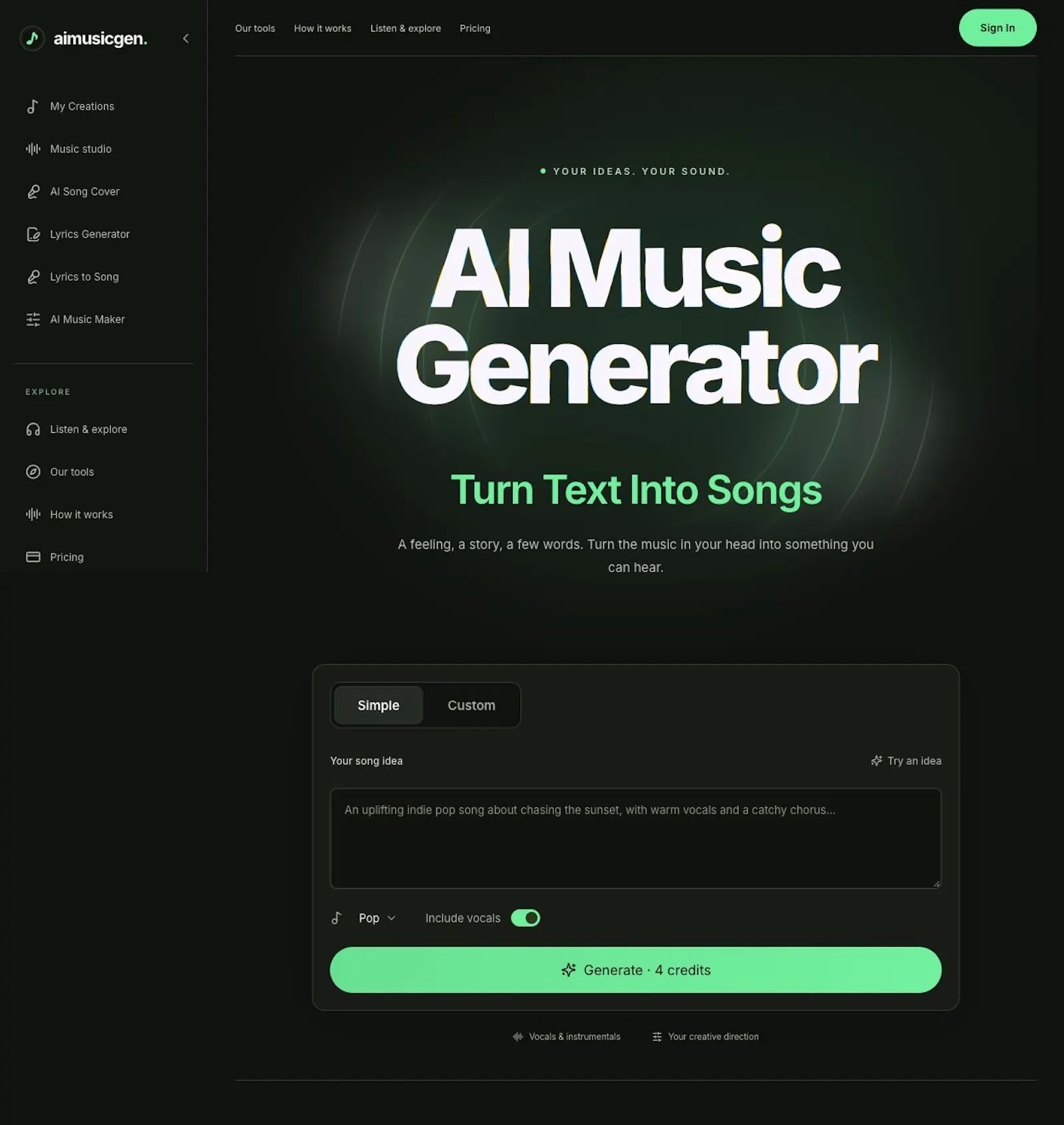 Aimusicgen screenshot 4