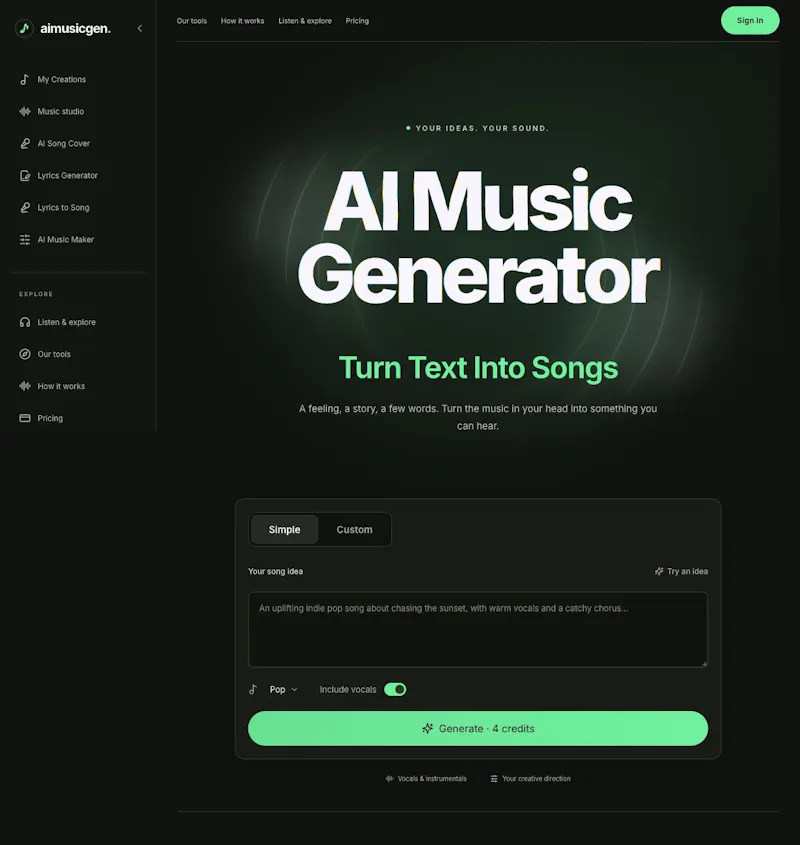 Aimusicgen screenshot 4