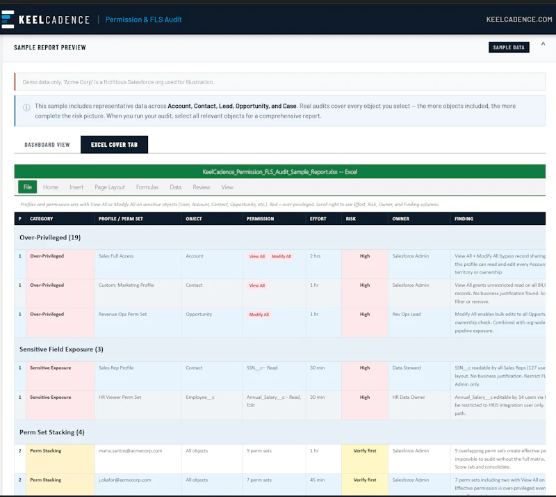 KeelCadence Permission & FLS Audit screenshot 6