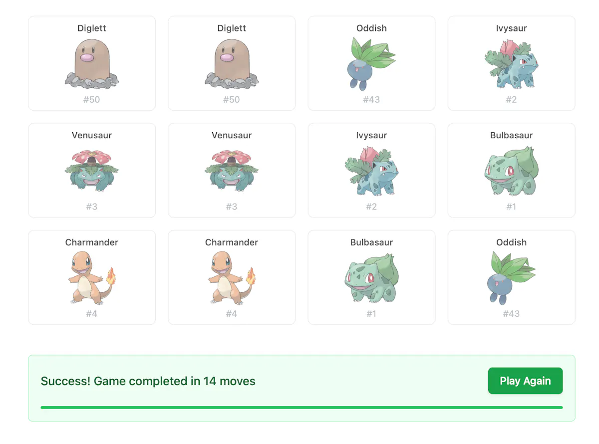 Pokemon Memory