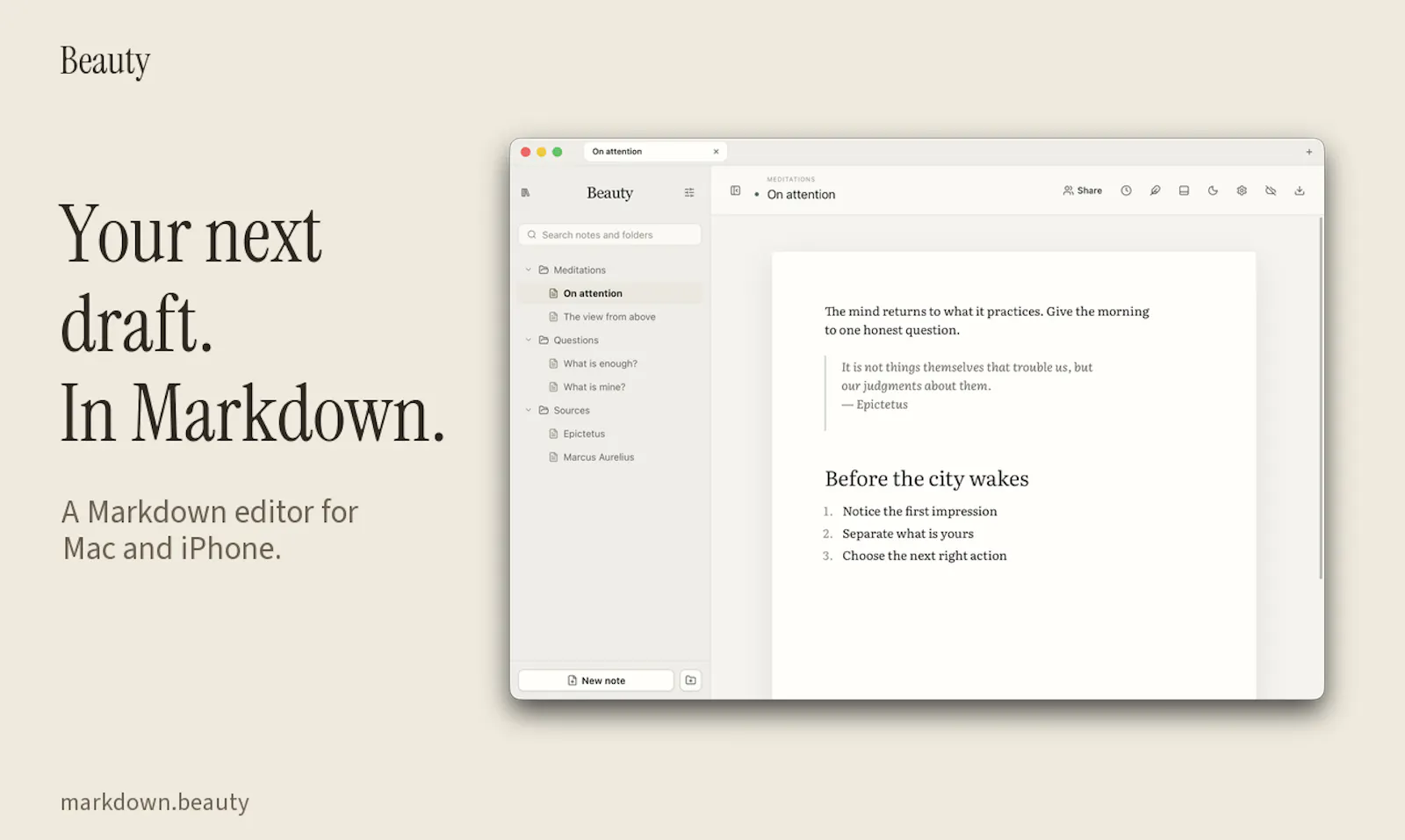 Beauty - Beautiful markdown notes screenshot 2