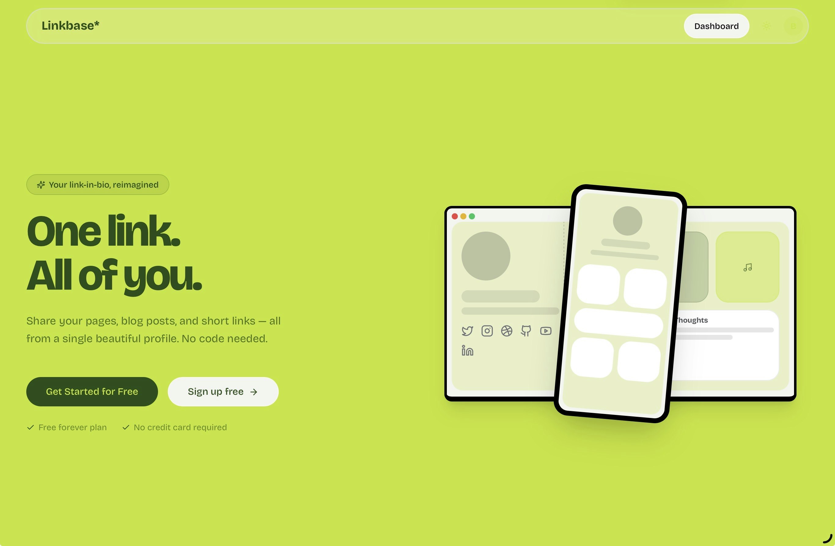 Linkbase - Main product screenshot demonstrating key features and user interface