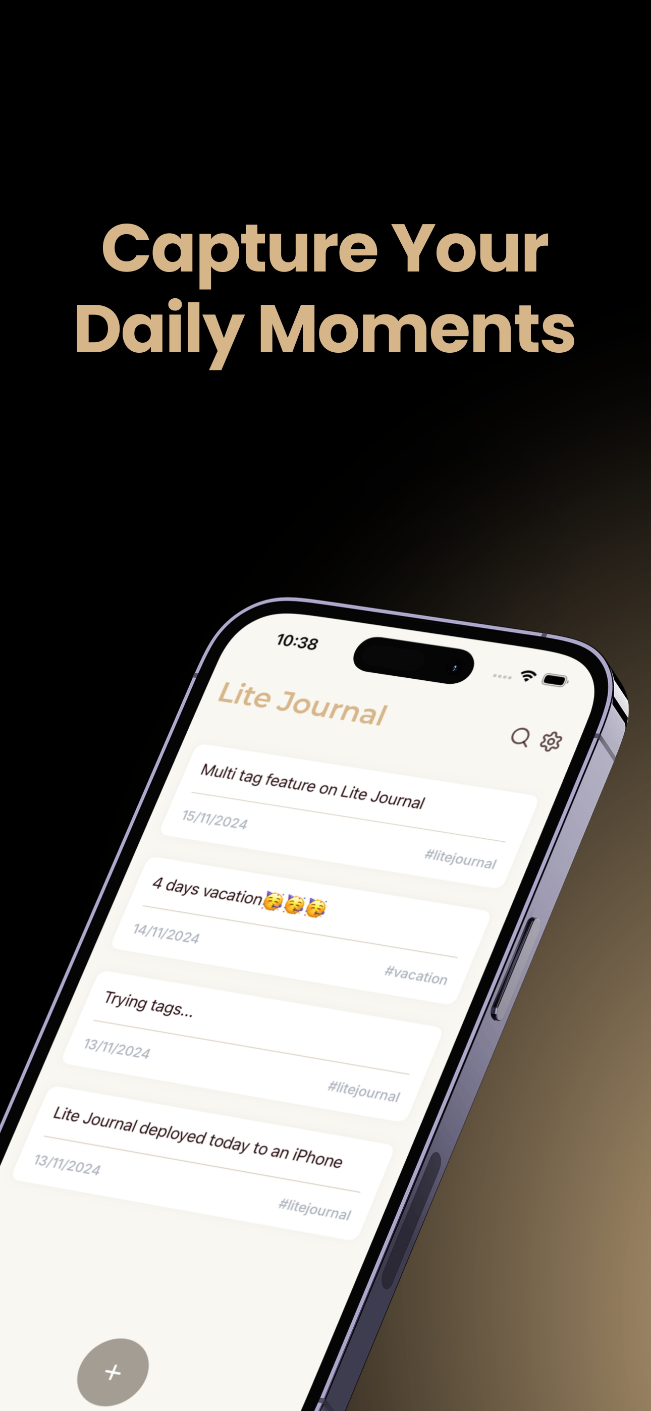 Lite Journal IOS應用程序 - 捕捉時刻，清除你的思想 media 2