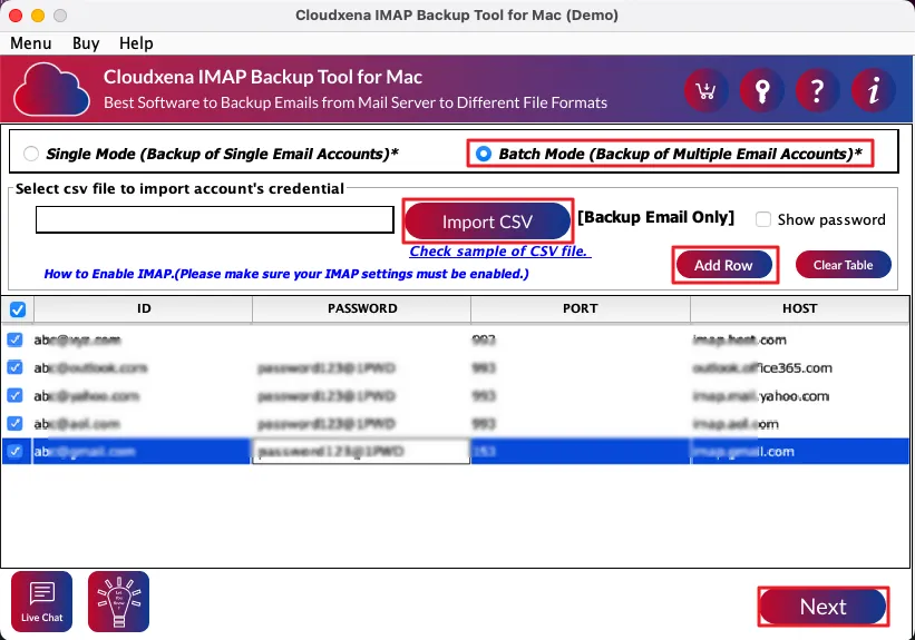 CloudXena IMAP Email Backup Tool gallery image