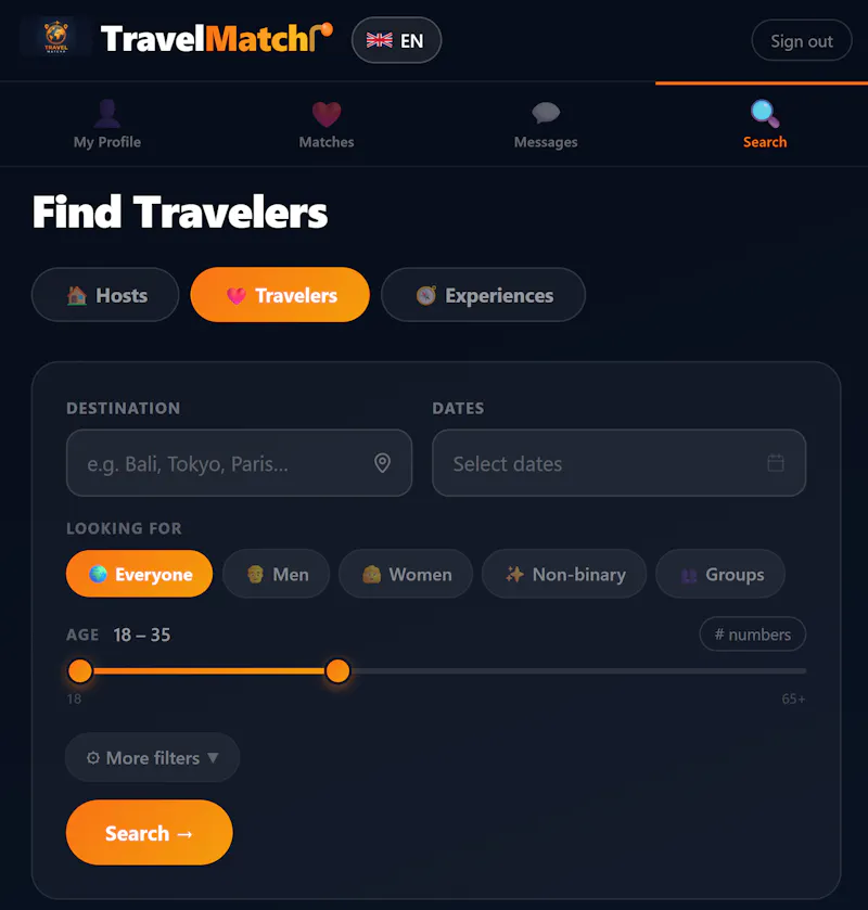 TravelMatchr screenshot 11