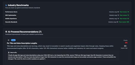 WebFixr AI β Free AI Website Audit gallery image